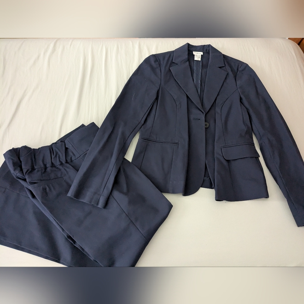 Mimi Maternity Navy Blazer and Pants Set